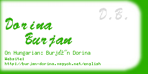 dorina burjan business card